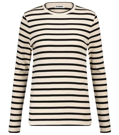 条纹棉质针织上衣 | Jil Sander