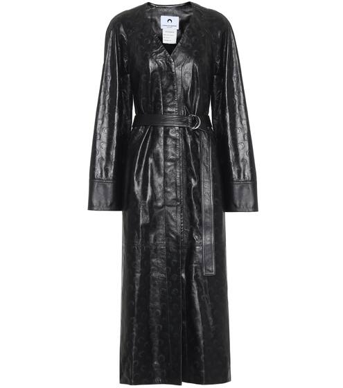 Logo leather jacket | Marine Serre