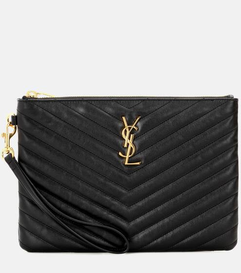 Monogram leather pouch | Saint Laurent