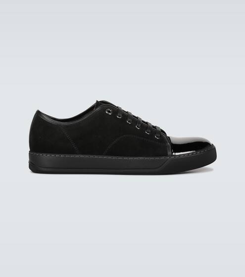 Suede and leather cap-toe sneakers | Lanvin