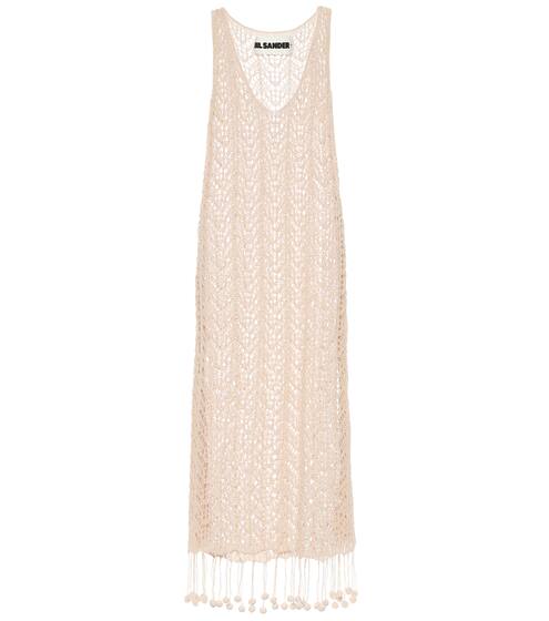 Crocheted cotton midi dress | Jil Sander