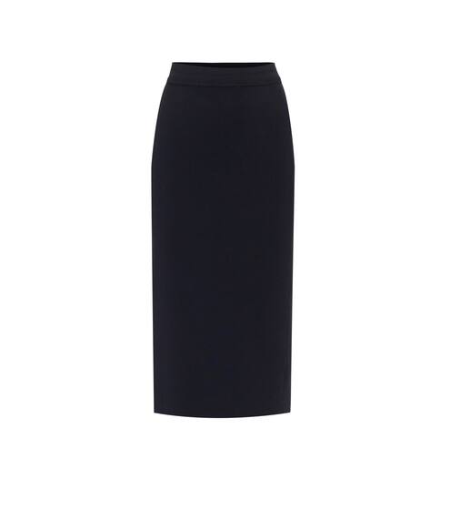 High-rise stretch-knit pencil skirt | Alaïa