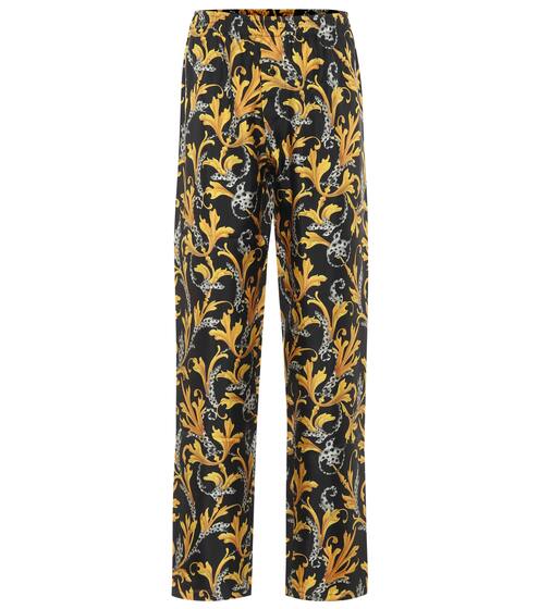 Printed silk high-rise pants | Versace