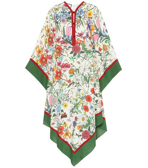 Floral linen kimono dress | Gucci