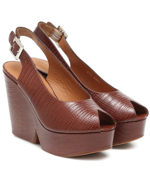 Exclusive to Mytheresa – Dylan lizard-effect leather sandals | Clergerie