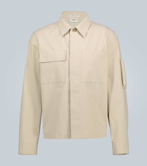Cotton overshirt with arm detail | Bottega Veneta