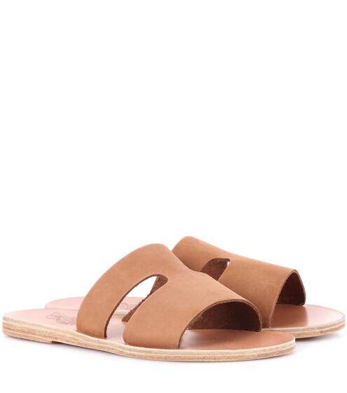 Apteros nubuck leather sandals | Ancient Greek Sandals