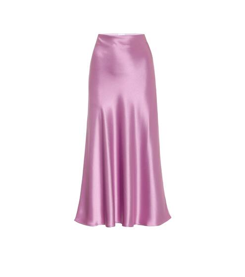 Valletta satin midi skirt | Galvan
