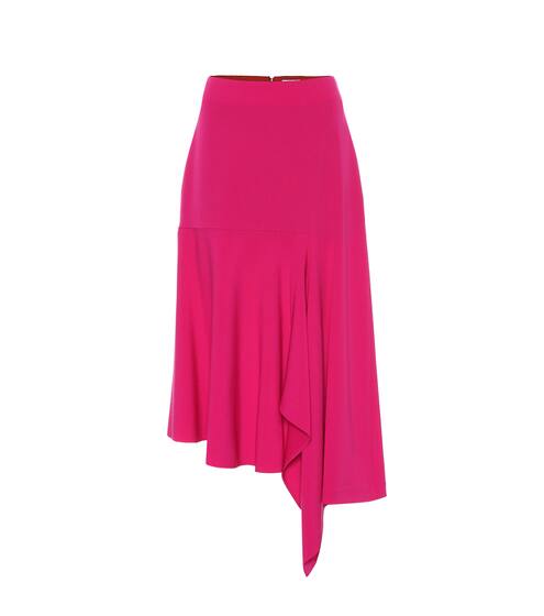 Godet stretch-wool midi skirt | Balenciaga