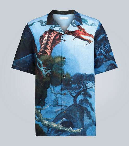 Dragon Garden cotton shirt | Valentino