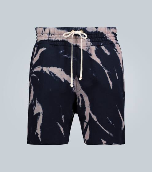 Yacht tie-dye cotton sweatshorts | Les Tien