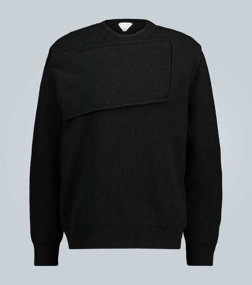 Deconstructed knit cashmere sweater | Bottega Veneta