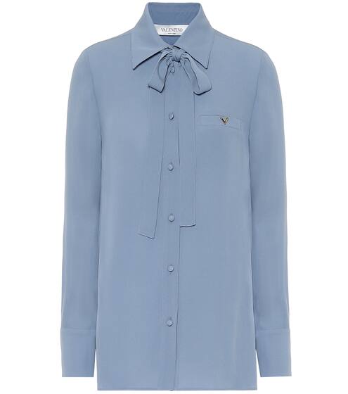 Silk-crêpe blouse | Valentino