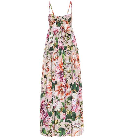 Floral cotton maxi dress | Dolce & Gabbana