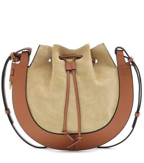 Horseshoe Small suede shoulder bag | Loewe