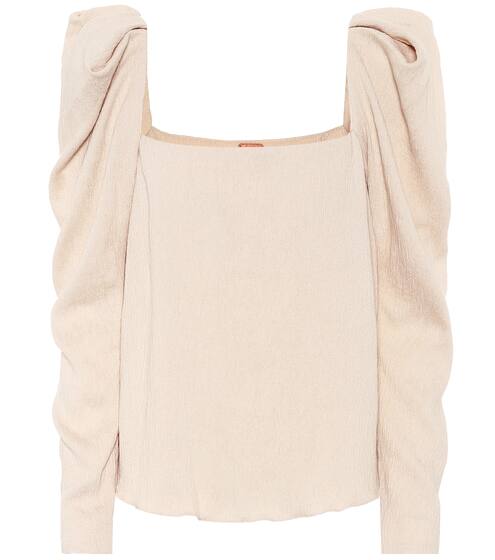 Grass Like Sand plissé blouse | Johanna Ortiz