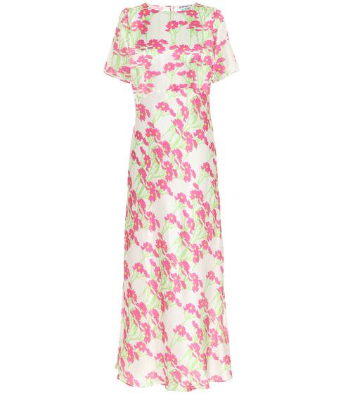 Jane floral silk-satin maxi dress | Bernadette