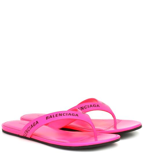 Logo leather thong sandals | Balenciaga