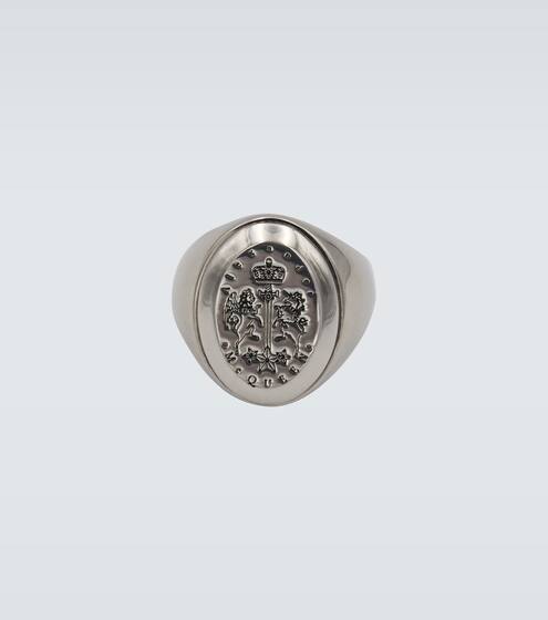 Signet metallic ring | Alexander McQueen