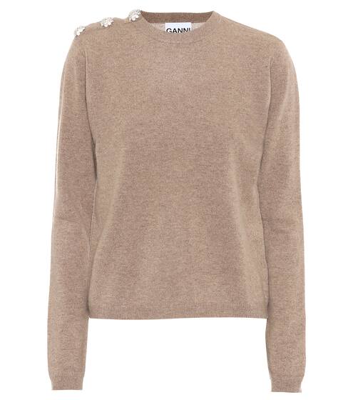 Embellished cashmere sweater | Ganni