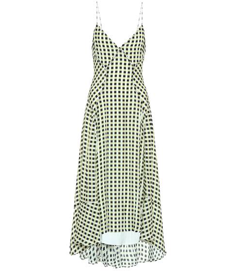 Checked georgette midi dress | Proenza Schouler