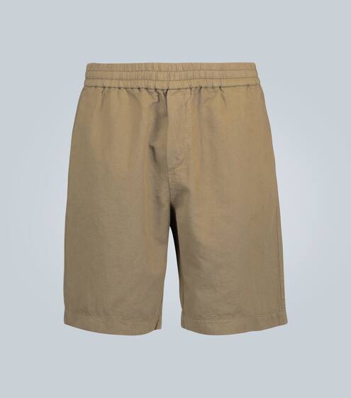 Drawstring cotton-linen shorts | Sunspel