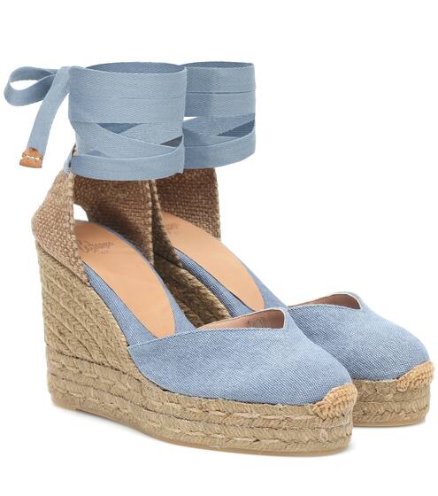 Chiara denim wedge espadrilles | Castañer