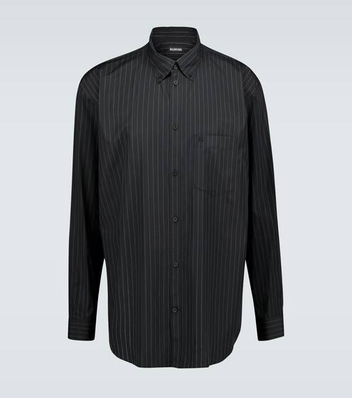 Pinstriped long-sleeved shirt | Balenciaga
