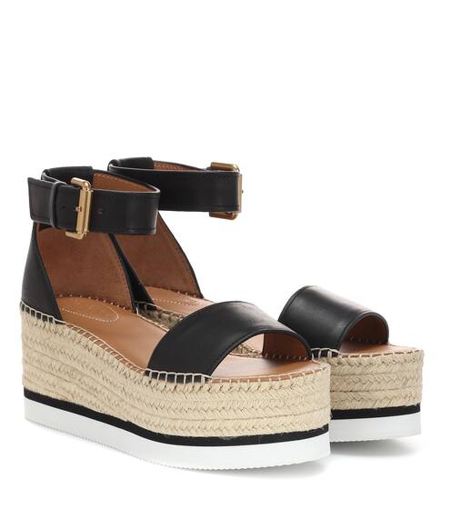Leather platform sandals | See By Chloé