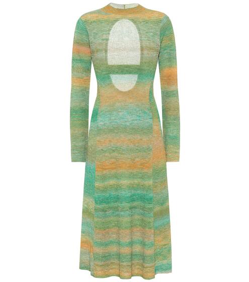 Striped open-back sweater dress | Tibi