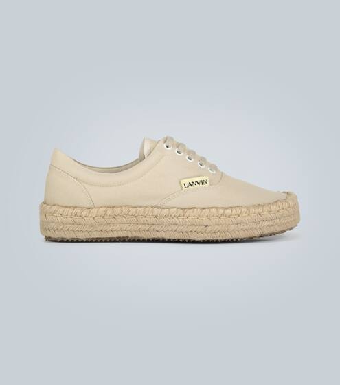 草编鞋风格运动鞋 | Lanvin