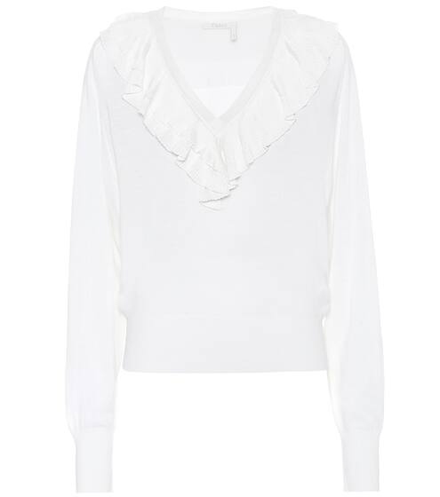 Ruffled wool sweater | Chloé