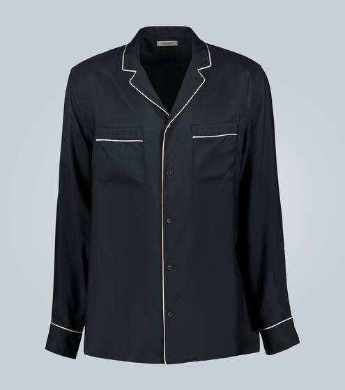 Silk shirt with piping | Valentino