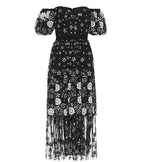 Exclusive to Mytheresa – Sequined tulle dress | Self-Portrait