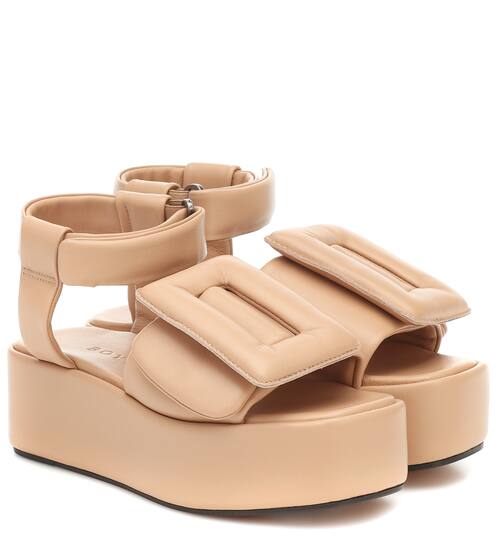 Puffy leather platform sandals | Boyy