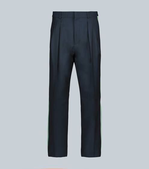 Wool-mohair pants with side stripes | Valentino