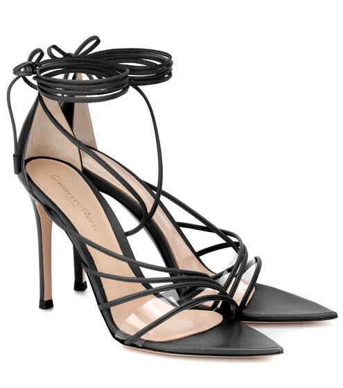 PVC-trimmed leather sandals | Gianvito Rossi