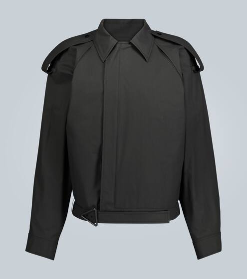 Technical coated jacket with belt | Bottega Veneta