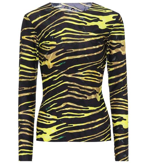 Zebra-print stretch-jersey top | Marine Serre