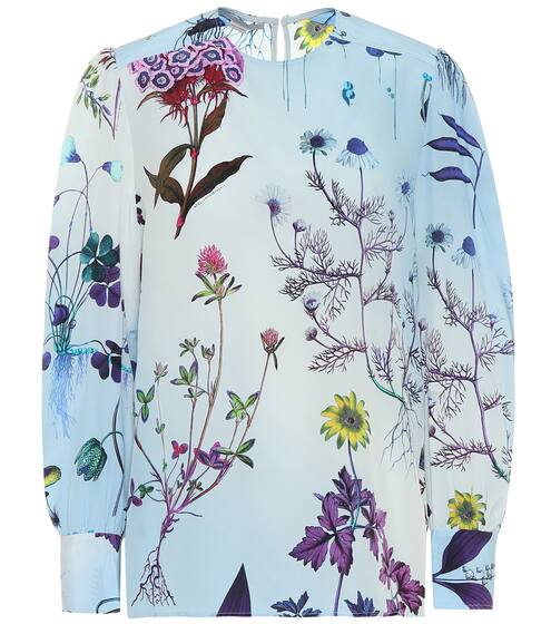 Floral silk blouse | Stella McCartney