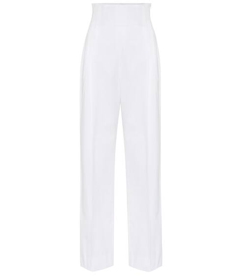 High-rise cotton straight pants | Alaïa