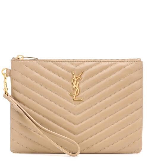 Monogram leather pouch | Saint Laurent