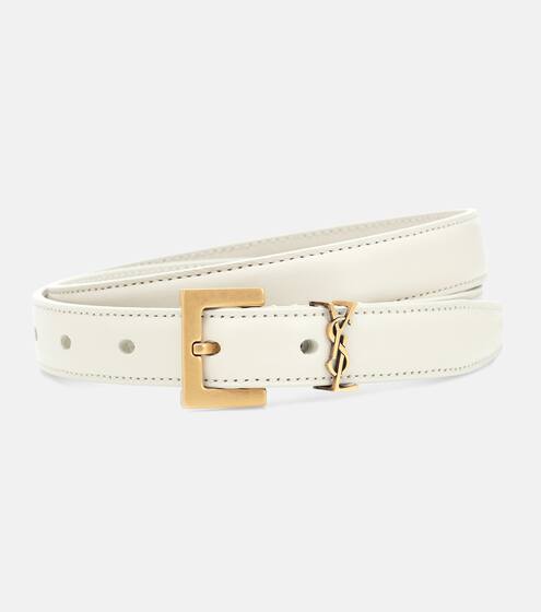 Monogram leather belt | Saint Laurent