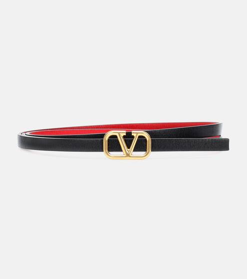 Valentino Garavani VLOGO reversible leather belt | Valentino