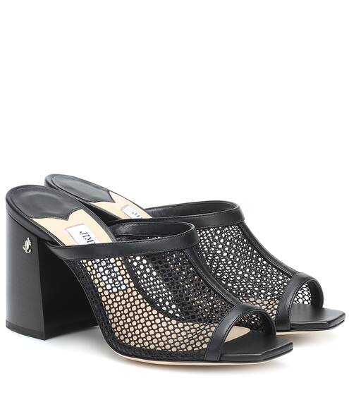 Joud 85 mesh and leather sandals | Jimmy Choo