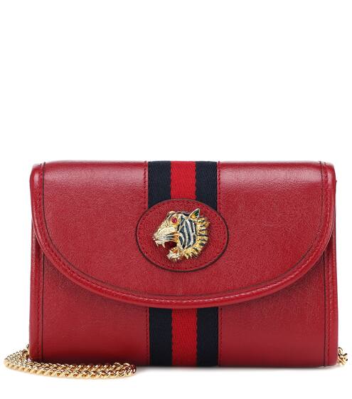 Rajah Mini leather shoulder bag | Gucci