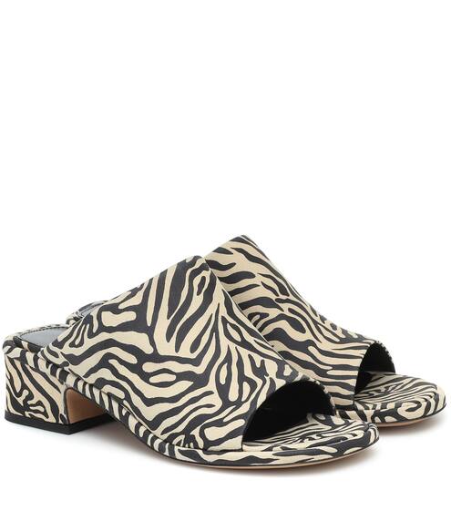 Zebra-print suede sandals | Dries Van Noten
