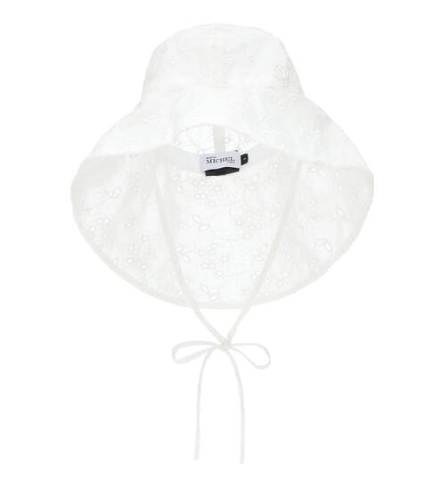 Julianne broderie anglaise bucket hat | Maison Michel