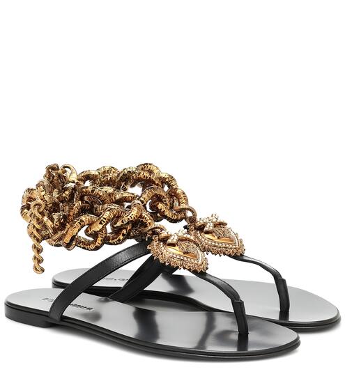 Devotion leather sandals | Dolce & Gabbana