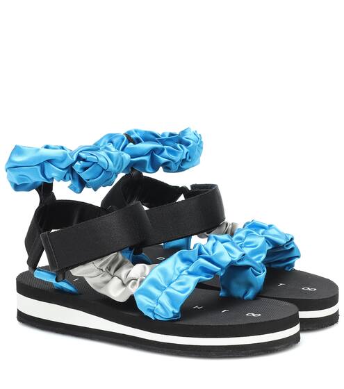 Exclusive to Mytheresa – Satin sandals | Midnight 00